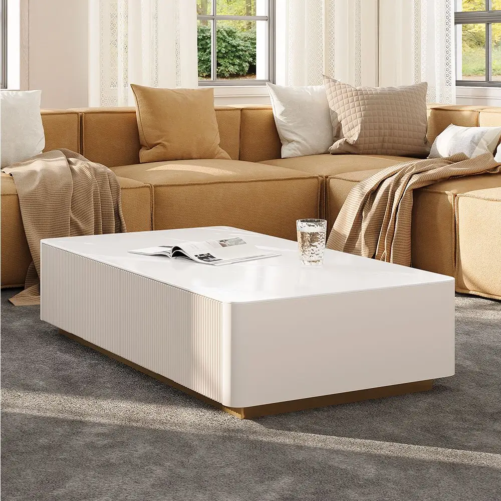 Fluted Rectangular Coffee Table – Urban Dock Furniture